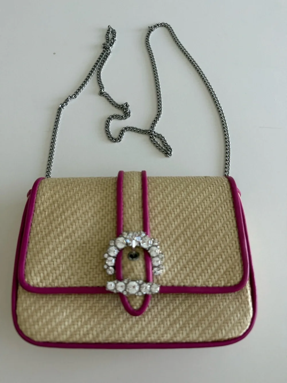 Jimmy Choo Raffia Crossbody Bag
